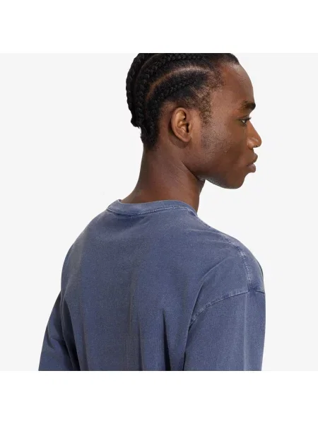 T-shirt adidas Trefoil Essentials Washed Loose Dropped Shoulder T-Shirt Dark Blue L μπλε