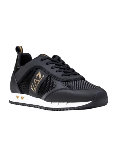 Emporio Armani Buty Mężczyzna 42 EU Sportowe Sneakersy z Nowoczesnym Designem czarny
