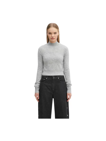 Lniany sweter Sportmax szary