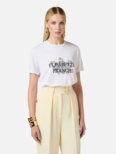 Футболка Elisabetta Franchi біла