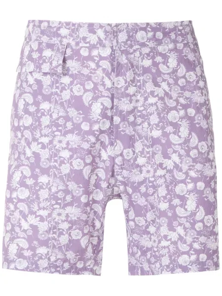 Slip de baie Amir Slama cu model floral violet