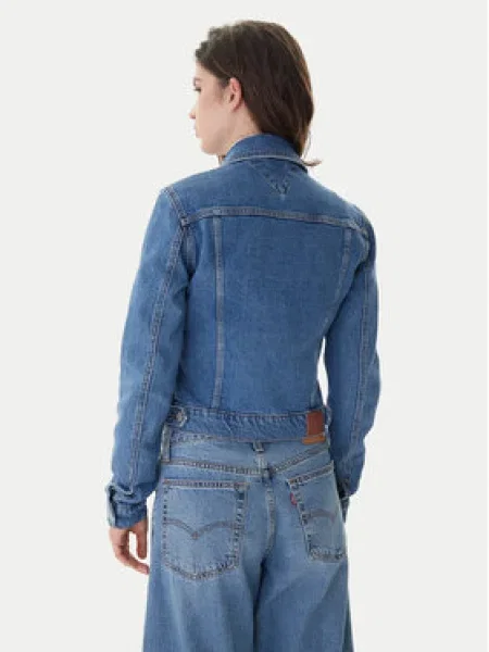Tommy Jeans Džínsová bunda Vivianne modrá