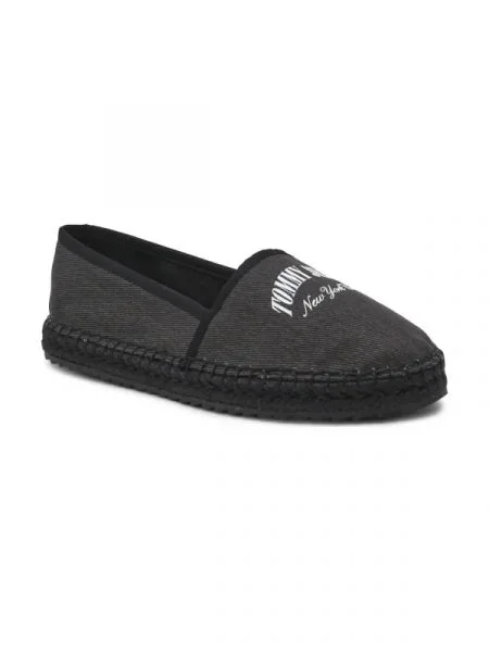 Tommy Jeans Espadrile Varsity negru
