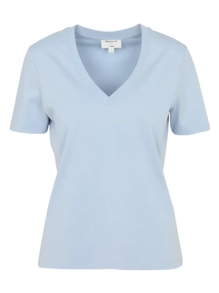 Tricou Maison123 cu decolteu în V albastru
