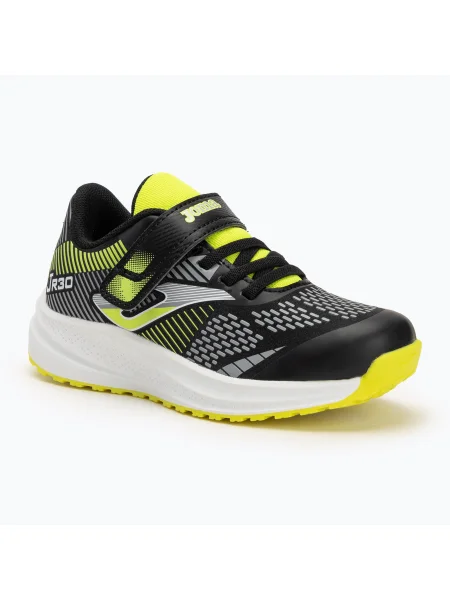Детски обувки за бягане Joma 30 black/lemon fluor черно