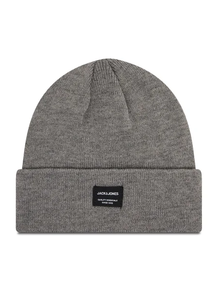 JACK & JONES Sapka DNA melír / fekete / fehér szürke