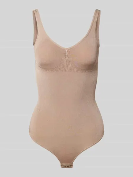 Body z bezszwowej tkaniny z efektem modelującym Magic Bodyfashion brązowy
