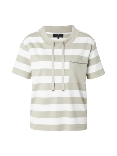 Monari Tricou kaki alb