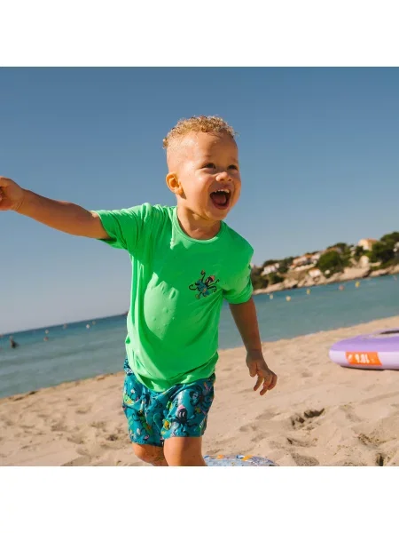Bokserki pływackie dla dzieci Decathlon Fiti Fun niebieskie