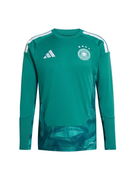 Koszulka Adidas z długim rękawem z dżerseju zielona