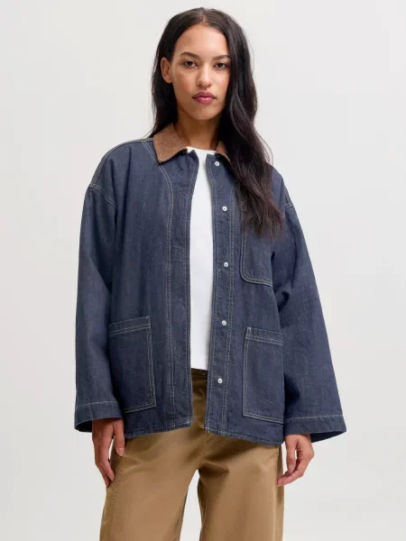 JJXX Geacă de primăvară-toamnă denim / maro albastru