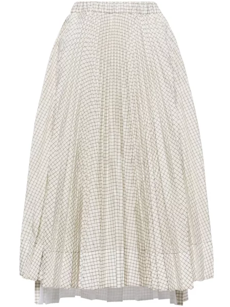 Tafta spódnica midi Plan C do kolan biała