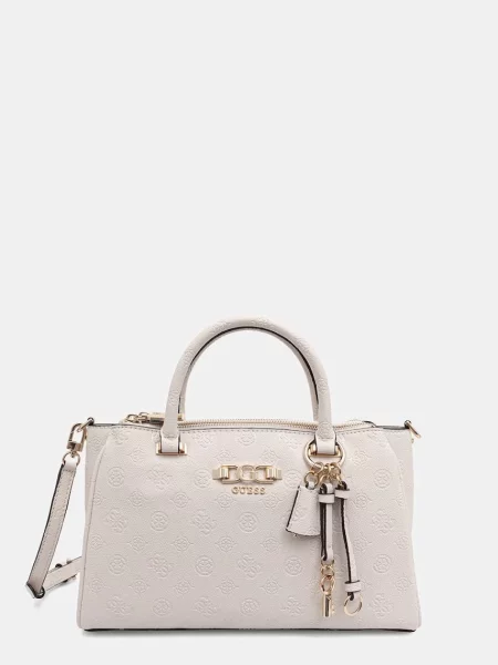 Listonoszka Guess skórzana beżowa