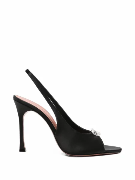 Pantofi cu toc Amina Muaddi slingback negru