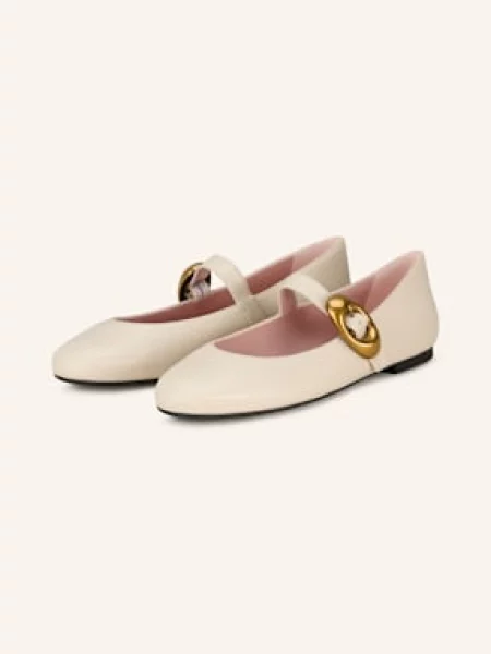 Pretty Ballerinas Baleriny Mary Jane Coton weiss