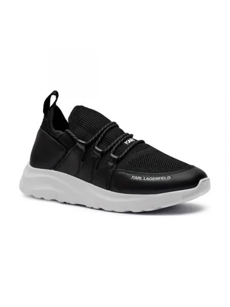 Karl Lagerfeld Sneakers SERGER cu adaos de piele negru