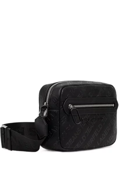 Curea Karl Lagerfeld Jeans cu autograf negru