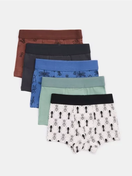 Sinsay boxerky s potiskem hmyzu 5 pack vícebarevná