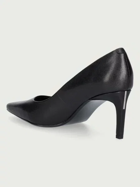 Calvin Klein szpilki skórzane ESS STILET 70 POLISHED LTH czarna