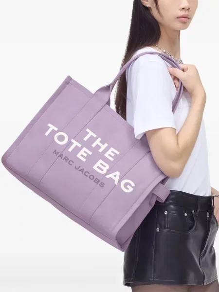Geantă Marc Jacobs din canvas violet