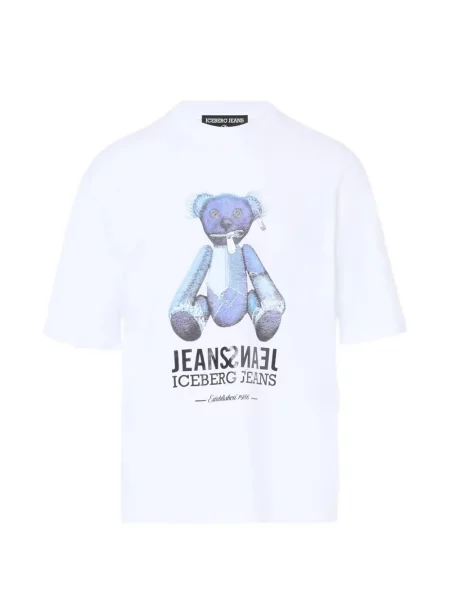 Tricou Iceberg cu imagine cu decolteu rotund alb