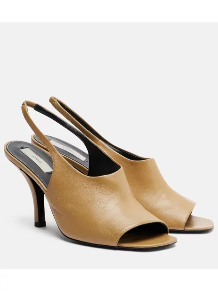 Sandale Toteme din piele slingback bej