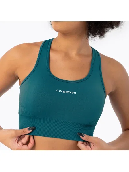 Olcsóbban. Carpatree Blaze Seamless mély óceánkék fitness melltartó. Méret: S kék