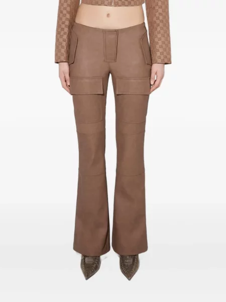 Pantaloni Misbhv din piele maro
