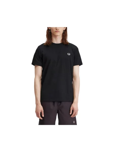 Koszulka Fred Perry z nadrukiem czarna
