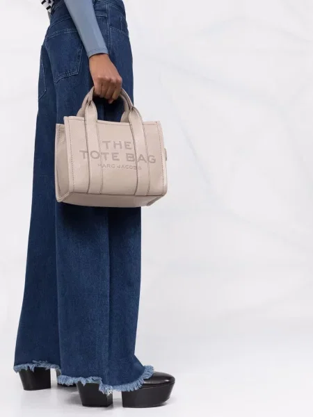 Kožená malá kožená taška Marc Jacobs růžová