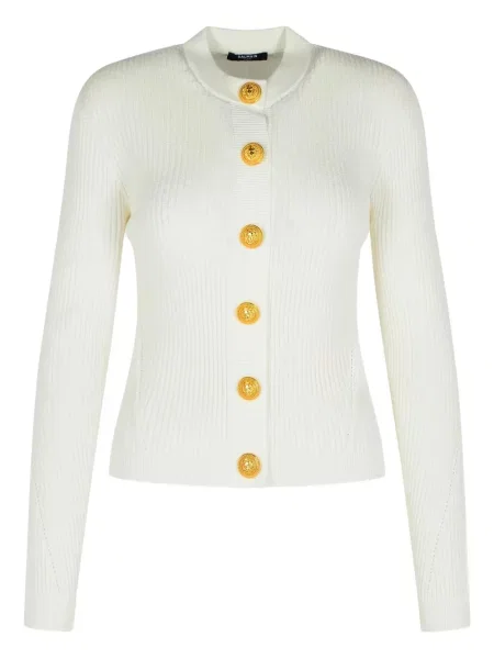 Cardigan Balmain alb
