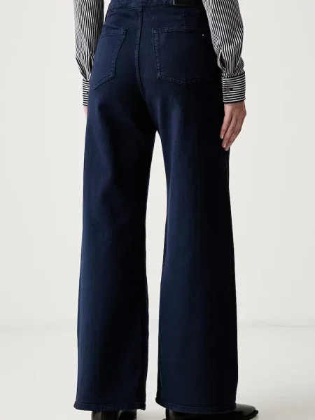 Tommy Hilfiger jeansy wide leg granatowe