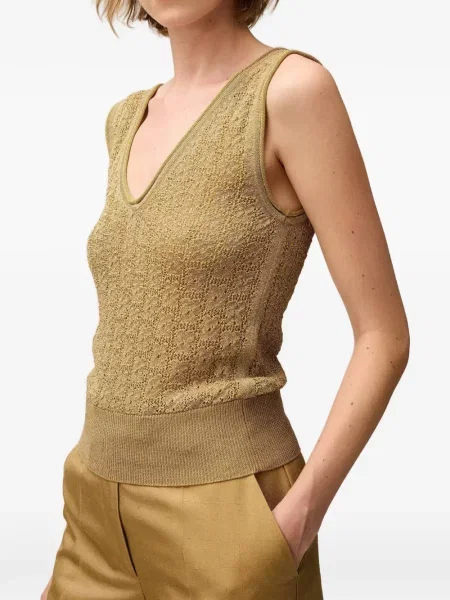 Top Retori cu model floral tricotate