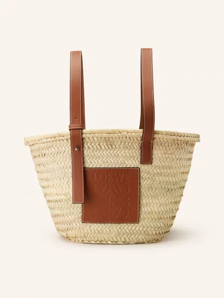 Loewe Torba Shopper Basket Medium beige beżowa