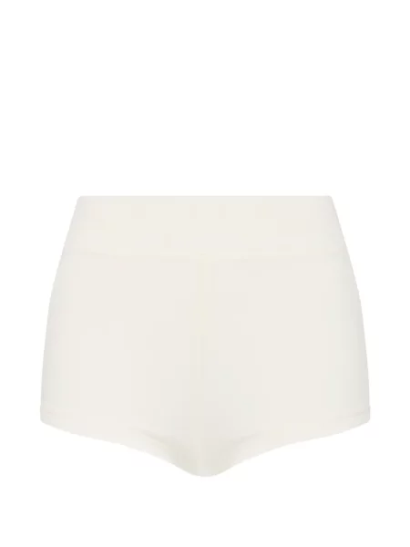 Pantaloni scurți The Upside cu nervuri alb