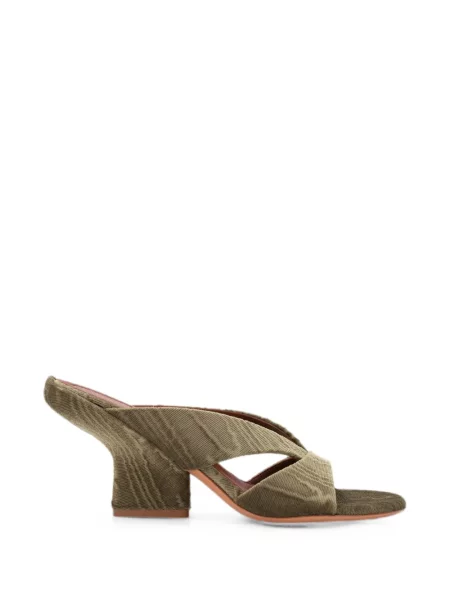 Papuci tip mules Dries Van Noten de catifea verde