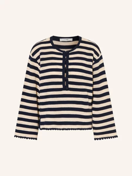 Frame Sweter The Captain Pullover schwarz beżowy