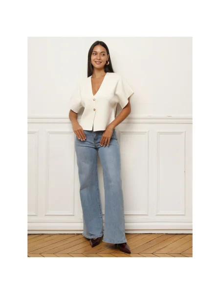 Top La Modeuse alb