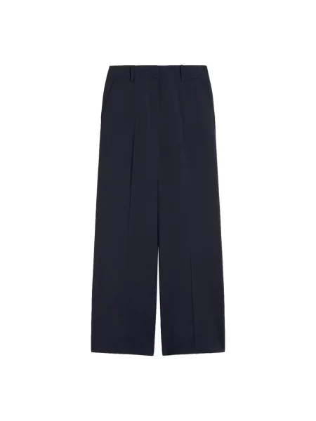 Spodnie Weekend Max Mara wełniane niebieskie