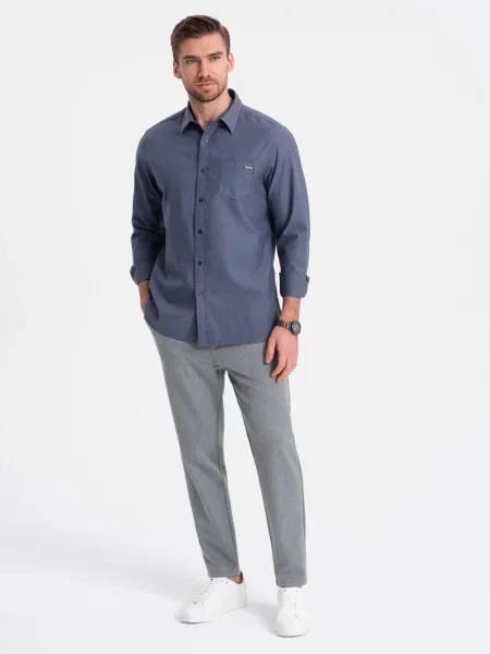 Talie elastică pantaloni chino Ombre gri