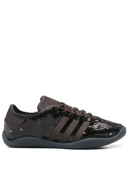 Spodnie Adidas z nadrukiem w panterkę brązowe