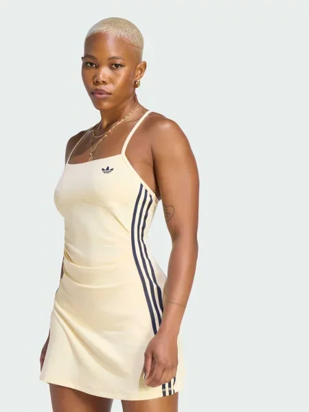 Сукня міді adidas комбінований верх жовтий