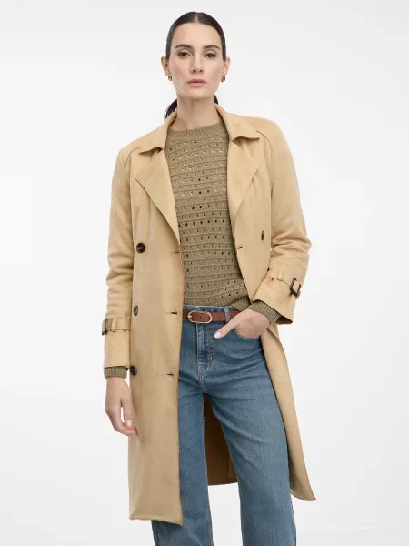 Trencz Orsay zamszowy beżowy