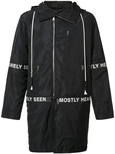 Geacă parka Mostly Heard Rarely Seen cu glugă negru