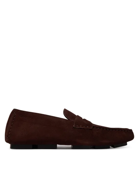 Calvin Klein Mokaszin Square Driver Suede Bordó barna