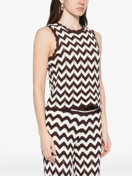 Croșetat top Maje maro