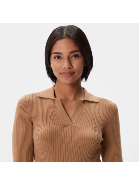 Lacoste Sukienka Lacoste brązowa