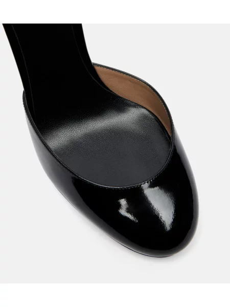 Pantofi cu toc Tom Ford din piele de lac slingback negru