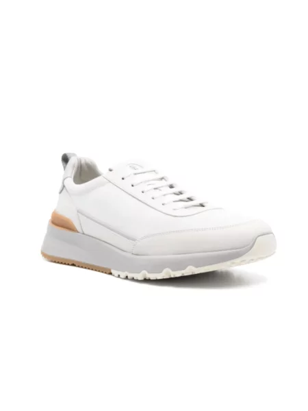 Sneakersy Brunello Cucinelli skórzane białe