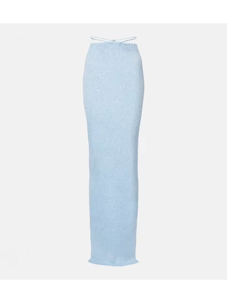 Fusta maxi Bananhot tricotate albastru